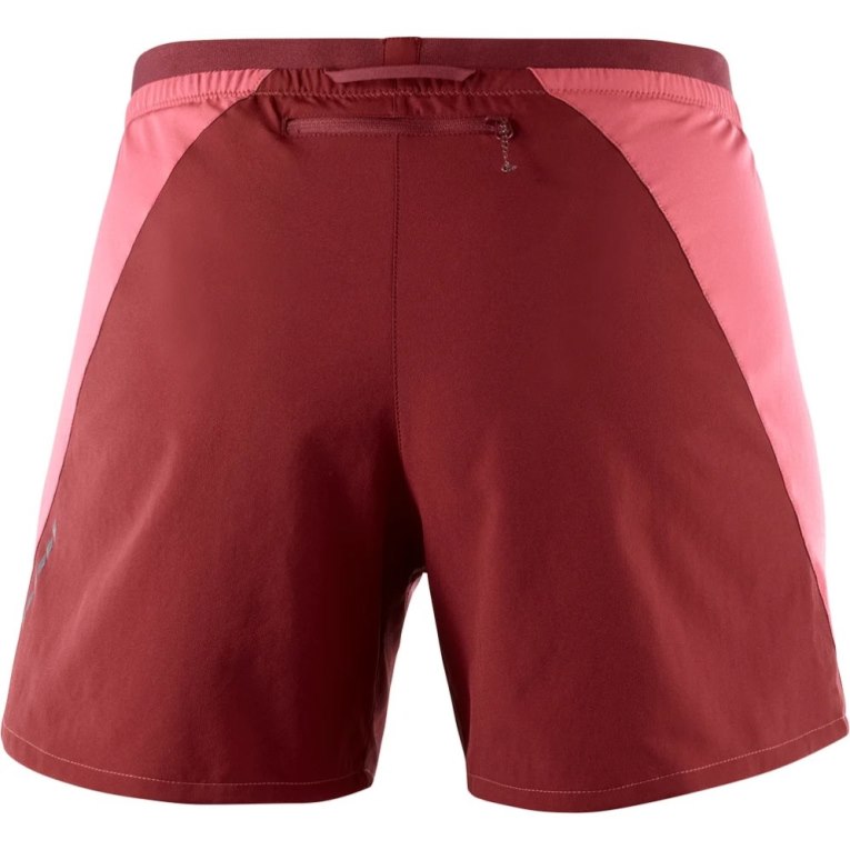 Red Salomon Cross 5'' Women's Running Shorts | PH 92364B